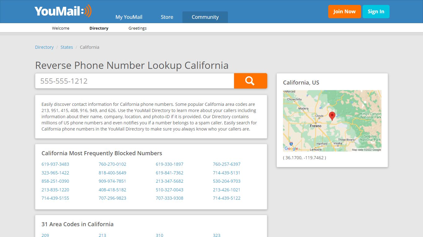 California Phone Numbers - Reverse Phone Number Lookup CA - YouMail