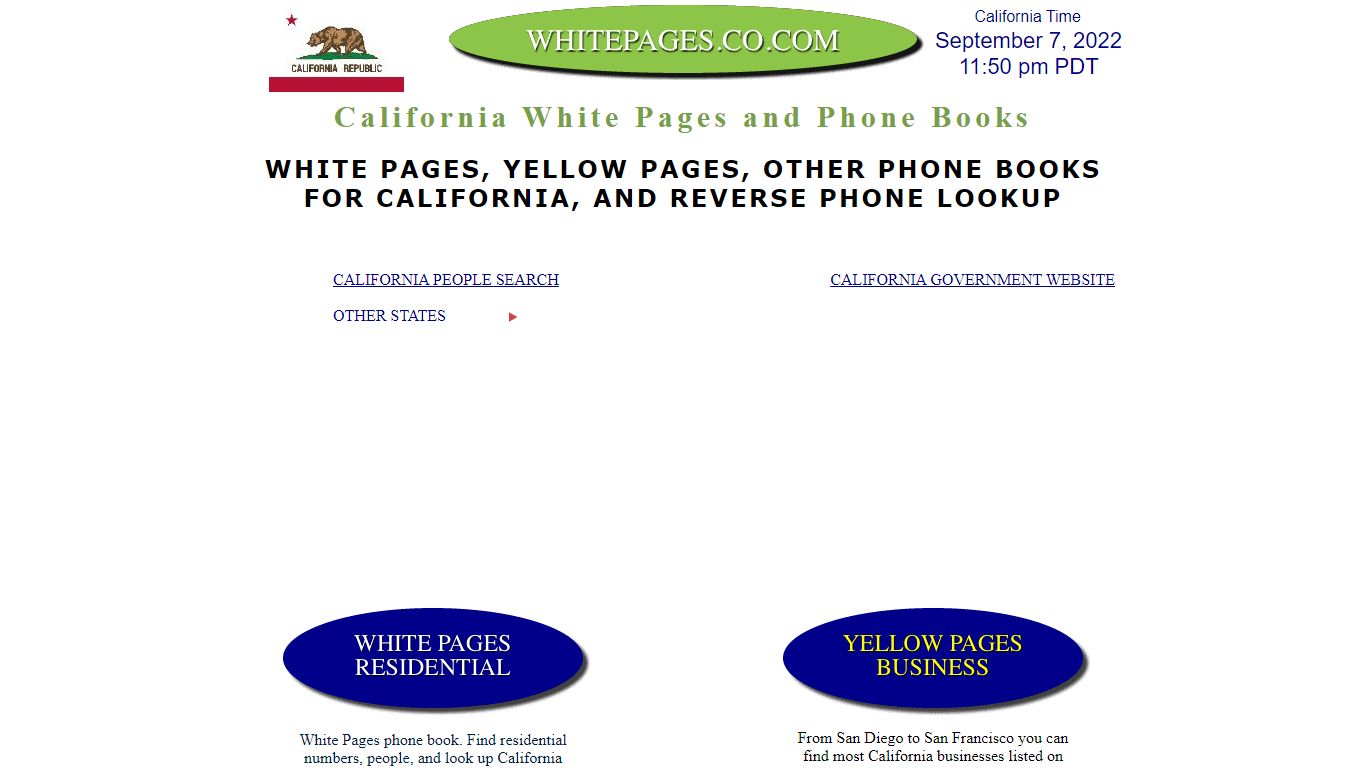 California White Pages and Directories - .co.com